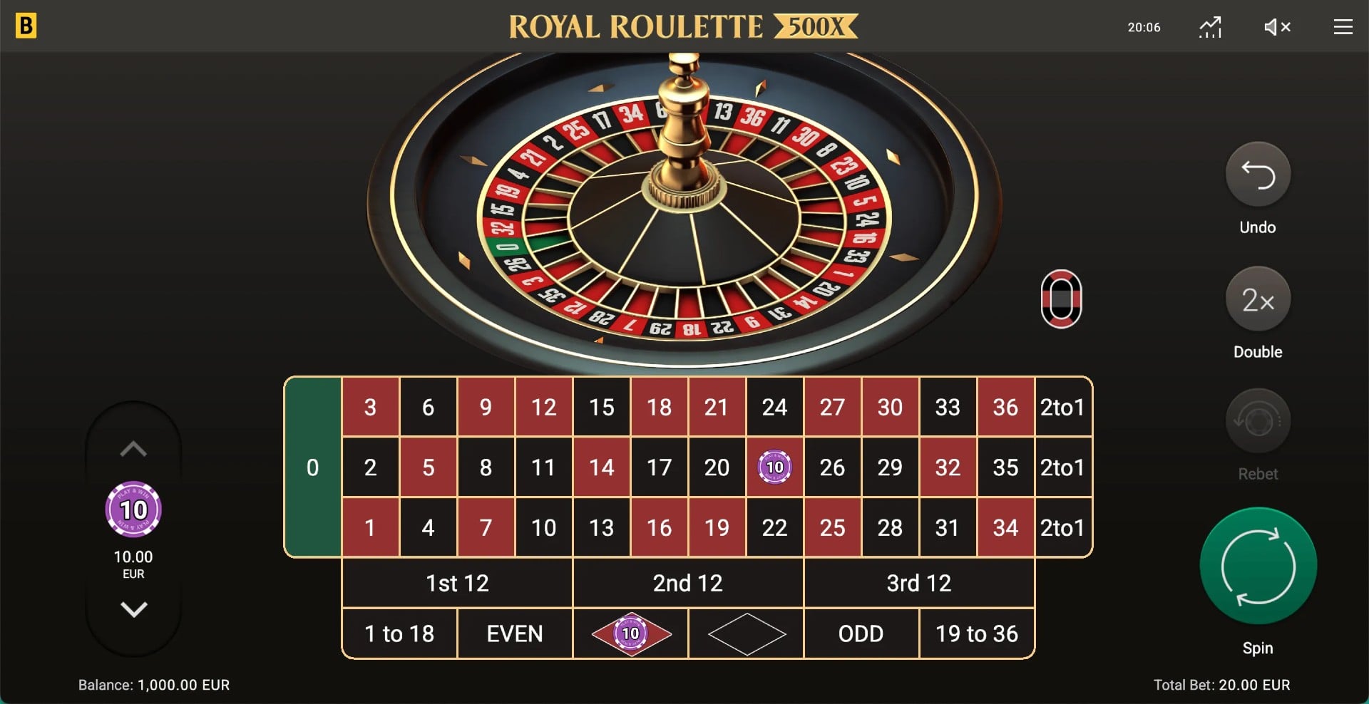 BGaming Royal Roulette 500x Gameplay 1